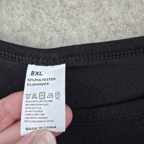 Womens Plus Size Graphic Black T-Shirt Size 8XL Polyester Pre-Owned. - Picture 3 of 5